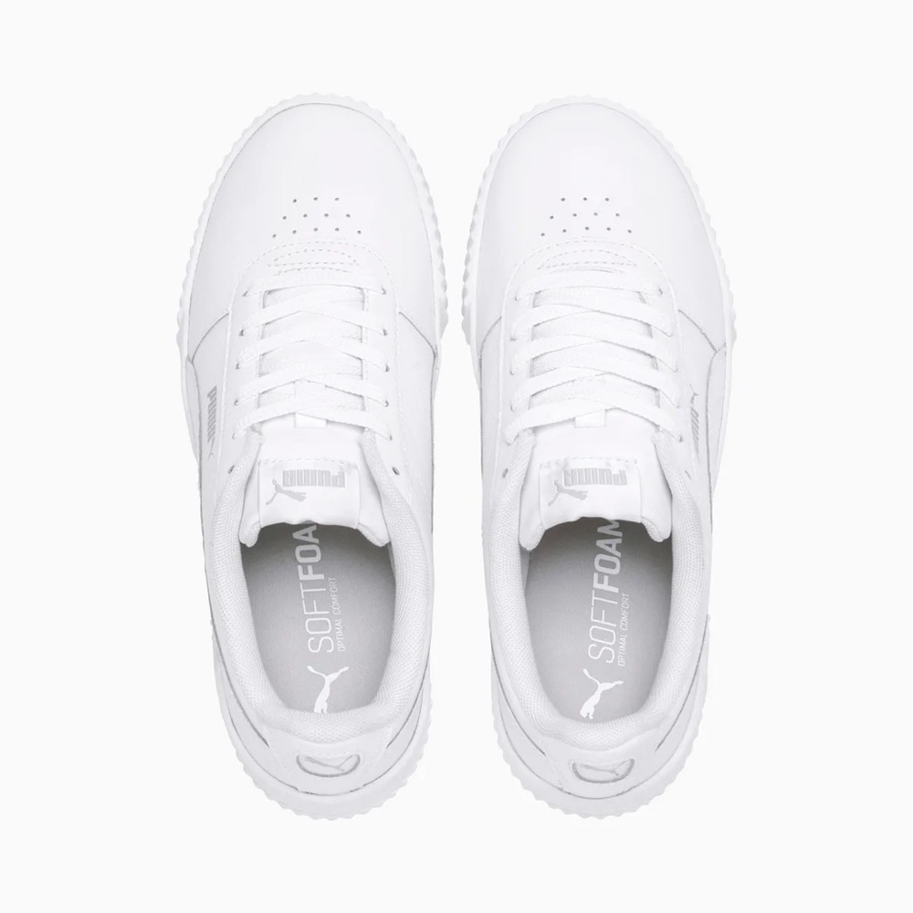 White Puma Carina Leather Women’s Sneakers - Picture 2 of 9